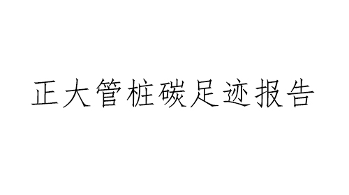 浙江正大管桩有限公司碳足迹报告