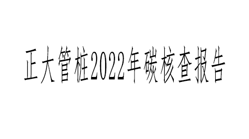 浙江正大管桩有限公司2022年碳核查报告